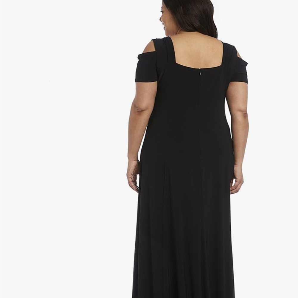 R & M Richards Black Maxi Dress with Silver Accent - Picture 2 of 9